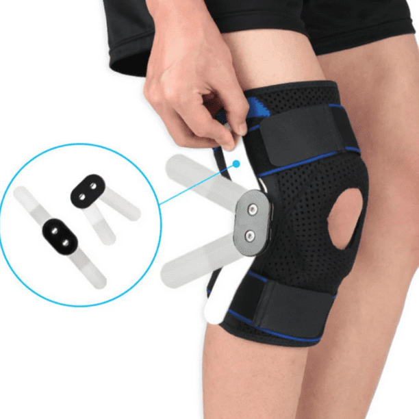 Genouillères avec stabilisateurs latéraux Attelle de soutien de compression  du genou réglable Attelle de soulagement de l'inconfort 