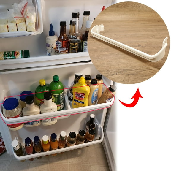 HECASA Frigidaire Door Shelf Bin Fit for Kenmore Rail Rack Bar Retainer Refrigerator 240534701,PS734936,AP3214631,948952