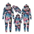 thumbnail image 5 of Odeerbi Christmas Onesie Pajamas for Family Holiday Sleep Jumpsuit Long Sleeve Family Christmas Pajamas Matching Sets Toddler Fashion Printed Hooded Jumpsuit Sleepwear PJs Set Navy, 5 of 5