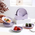 thumbnail image 1 of HLONK 5 Pcs 6 Inch Shell Shaped Dinner Plates Dinnerware Dishes Set Food Plate Saucers Tray Fruits Snack Bowls BPA Free, 1 of 5