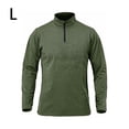 thumbnail image 3 of Minnieouse Jersey de capa Base con media cremallera para hombre, camiseta de manga larga transpirable de Color sólido, ropa interior térmica deportiva Camisetas Verde L Minnieouse AP013080-13, 3 of 6