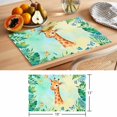 thumbnail image 6 of Cartoon Giraffe Placemats Set of 12 Summer Butterfly Fern Tropical Palm Plants Place Mats Indoor Wipeable Table Mats Washable Dining Table Placemats for Kitchen Holiday Party Home Decor 13x19 Inch, 6 of 9