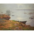 thumbnail image 2 of Edward Henry Potthast 24x20 Gold Ornate Framed and Double Matted Museum Art Print Titled - Landscape (1921), 2 of 4