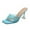 Light blue, variant on Anuirheih Clearance Slip on Sandals Women,Women's Casual Transparent Open Toed Fish Mouth High Heeled Slippers(Light blue)