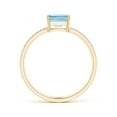 thumbnail image 2 of ANGARA Natural East-West Emerald-Cut Aquamarine Solitaire Ring in 14K Yellow Gold for Women (Size-6x4mm) | March Birthstone, Birthday, Anniversary, Jewelry Gift for Women | Natural Aquamarine Ring, 2 of 8