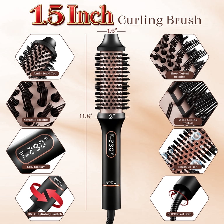 SKIMI Thermal Brush, 1.5 Inch Heated Round Brush photo 3