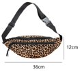thumbnail image 2 of 10cm Riñonera de leopardo animal para hombres y mujeres, correa ajustable para viajes, fiestas, senderismo, deportes, 2 of 5