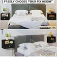 thumbnail image 3 of VividVibes  Floating Nightstand Set of 2 with Drawer, Modern Small Bedside End Table with Decorative Embossed Pattern, Black Floating Night Stands for Bedroom, Wood Wall Mounted Shelves with Storage, 3 of 8