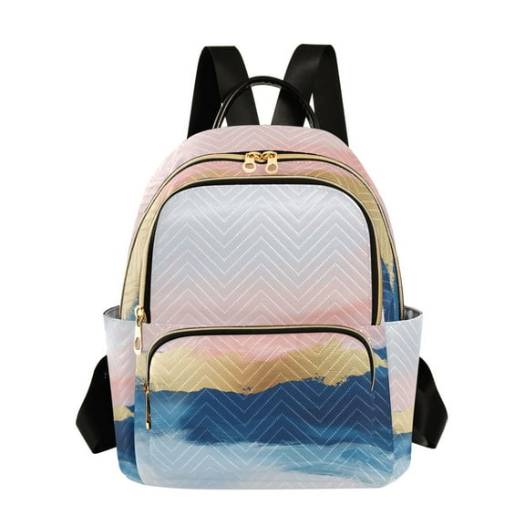 FORMRS Mini Backpack Purse for Women Quilted Travel Daypack Casual Shoulder Bag, Abstract Painting