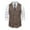 Coffee, variant on Men's Vintage Plaid Suit Vest Double-Breasted Business Formal Dress Waistcoat Vest for Wedding Suit Tuxedo