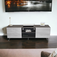 thumbnail image 1 of Mueble para TV Hogare Gris Blanco Centro de entretenimiento, 1 of 8