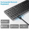 thumbnail image 3 of Tecl Bluetooth Plegable, Tecl Inalámbrico Bolsillo 81 Teclas, Tecl Ultra Delg Recargable Tamaño Completo Tecl Extra Bluetooth 5.1 para Tablet PC Smartphone, 3 of 3