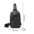 thumbnail image 4 of InsCrazy Sling Bag for Men Chest Bag New Casual Shoulder Crossbody Bag USB Charging Port Large Capacity Chest Bag for Travel Outdoor Sports, 4 of 8