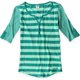 thumbnail image 1 of Camiseta Roxy High Spirits Henley para Mujer Verde Mediano, 1 of 1