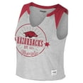 thumbnail image 2 of Women's Colosseum x Wrangler Heather Gray Arkansas Razorbacks Vintage Muscle Cropped T-Shirt, 2 of 3