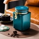 thumbnail image 4 of Bote de café con puerto de escape unidireccional - tarro hermético de 1,1L (37,19 oz) para granos de café, té, aperitivos y fruta seca - verde o naranja, 4 of 6
