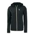 thumbnail image 2 of Women's Cutter & Buck  Black Los Angeles Dodgers Daybreak Eco Recycled Full-Zip Hoodie, 2 of 3