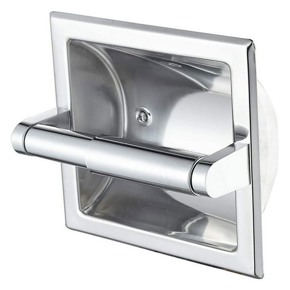 Recessed Toilet Paper Holder,Wall Mounted Stainless Steel Bathroom Tissue Dispenser,Space Saving Design