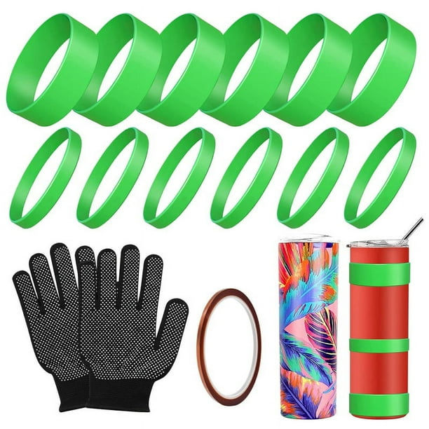 Bandas de Silicona para con Cintas de Transferencia Accesorios de SublimacióN para MáQuina de Prensa de Paquete de Envoltura Tumber en Horno