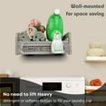 thumbnail image 4 of Bekitchen Wall Mounted Wood Laundry Detergent Holder Shelf, Farmhouse Laundry Detergent Dispenser Storage, Rustic Grey, 4 of 5