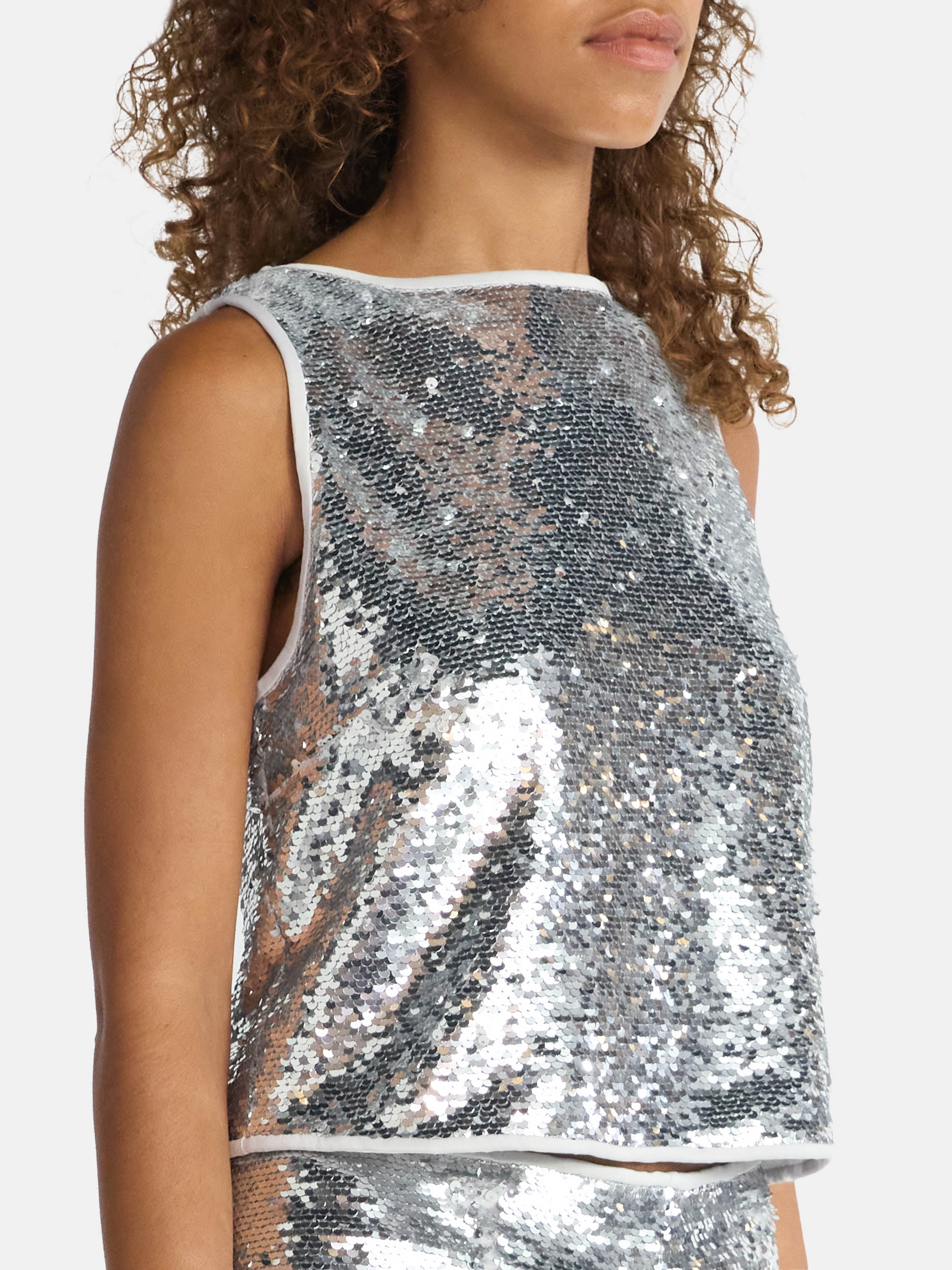 No Boundaries Sequin Tank Top and Shorts Set, 2-Piece, Women's
