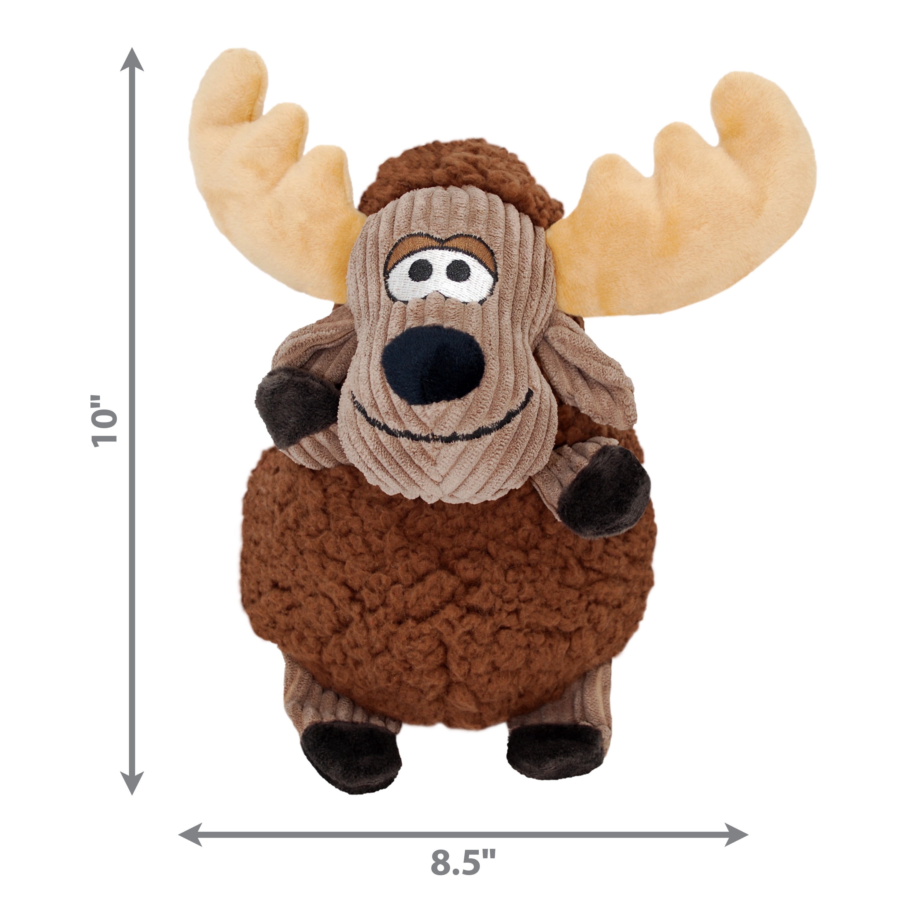 KONG® Sherps Floofs Ultra-Soft Plush Dog Toy, Moose, Medium