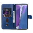 thumbnail image 3 of Case for Samsung Galaxy Note 20 5G Zipper Pocket Wallet Leather Case Magnetic Closure Flip Cover - Blue, 3 of 5
