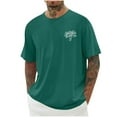 thumbnail image 1 of T-Shirt à Manches Courtes à Col Rond pour Hommes, Tissu en Polyester, Imprimé Dégradé, Style Sport Décontracté, Noir, Taille g, 1 of 4