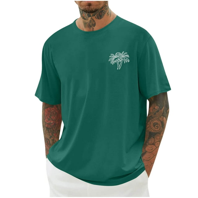 T-Shirt à Manches Courtes à Col Rond pour Hommes, Tissu en Polyester, Imprimé Dégradé, Style Sport Décontracté, Noir, Taille g
