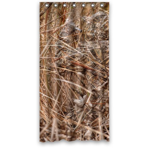 Libin Camouflage Realtree Shower Curtain Polyester Fabric Bathroom Decorative Curtain Size 36x72 Inches