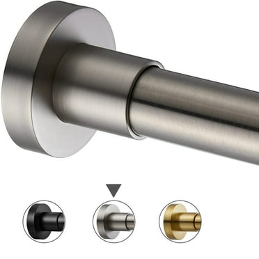 Unconsil Adjustable 43 to 72 Inch Straight Shower Curtain Rod, Brushed Nickel