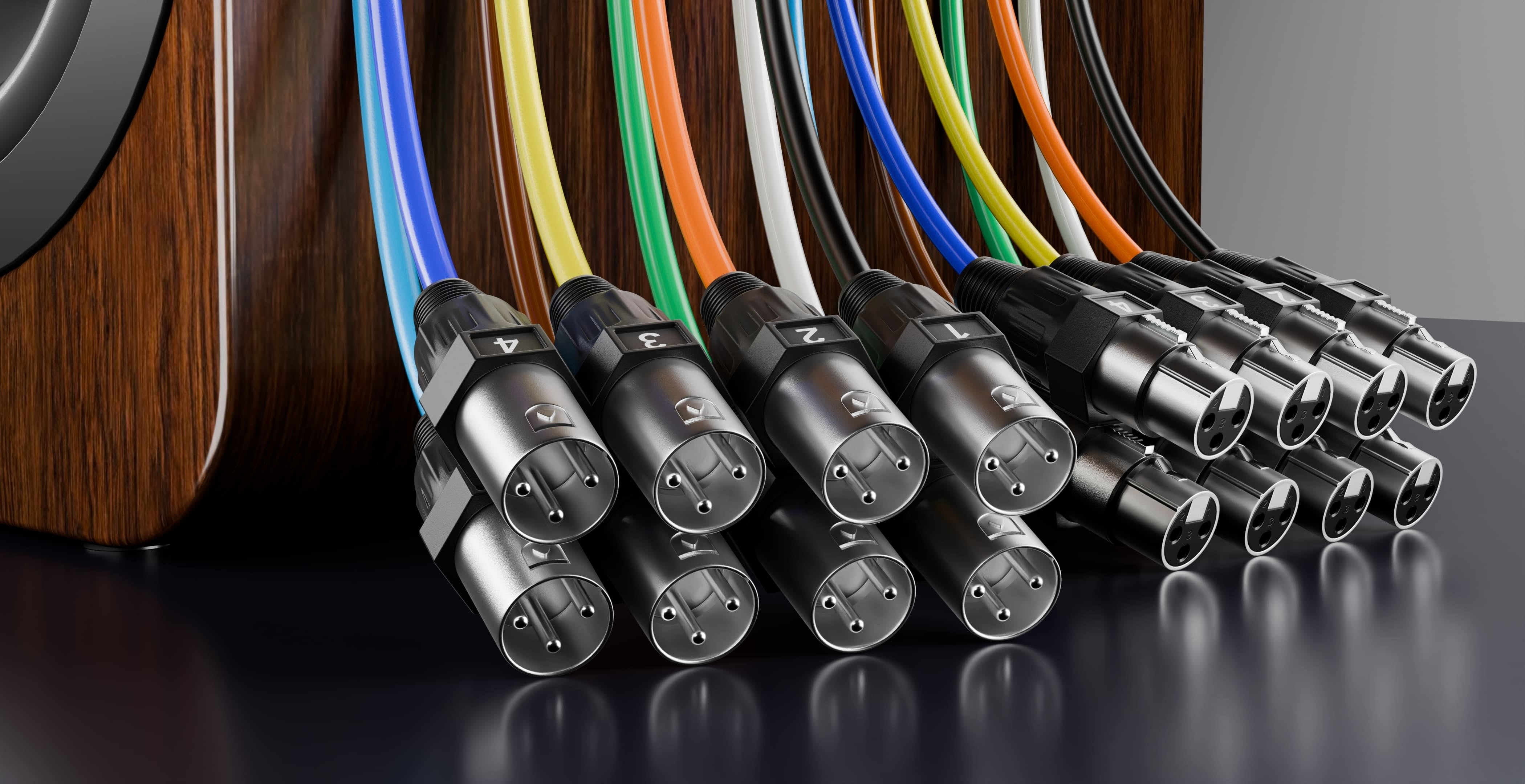 XLR Snake Cable (8 Channels) 20 FT by Fat Toad Patch Studio, Stage, Live Sound Recording Multicore Cords Pro Audio Shielded Female to Male Microphone Cables for DJ Digital Mixers or PA Amplifiers