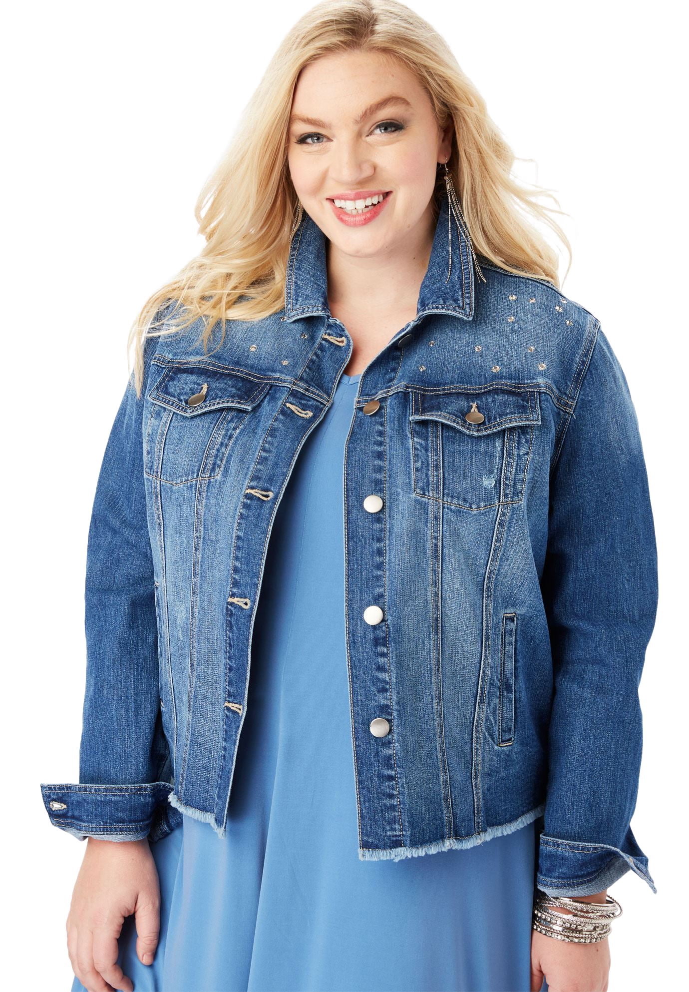 plus size rhinestone jacket