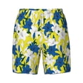 thumbnail image 4 of Lsque Mens Swim Trunks Lilies Flowers Pattern - Bathing Suit Compression Liner - Beach Swim Shorts Swimwear - (S-3XL) - Stretch Quick Dry -Large, 4 of 9