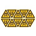 thumbnail image 1 of Uxcell Triangle Beware of The Magnetic Field Warning Sign Self Adhesive 40mm 10Pcs, 1 of 4