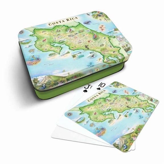 Xplorer Maps PLCD_CR Costa Rica Map Playing Cards