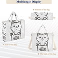 thumbnail image 6 of FORMRS Womens Corduroy Tote Bag Crossbody Shoulder Handbag with Pocket, Cute Chubby Cat, 6 of 7