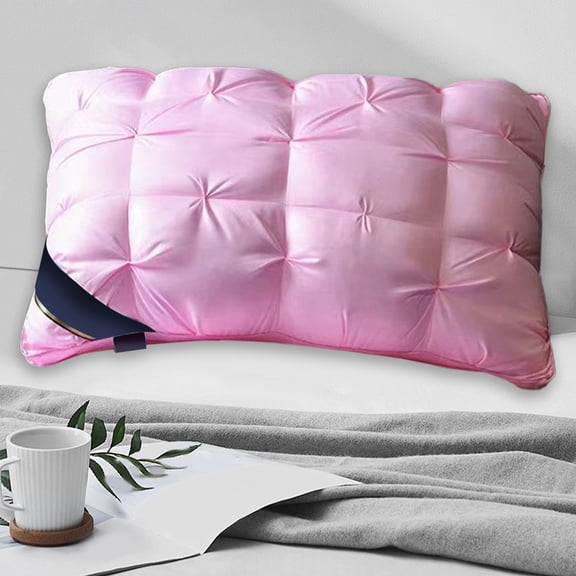 JingChun Soft Pillows Queen Size for Sleeping, Support Bed Pillows, Fluffy Cotton Alternative Pillow, Luxury Hotel Cotton Pillows for Side Sleeping
