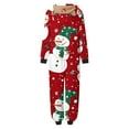 thumbnail image 5 of Odeerbi Christmas Onesie Pajamas for Family Holiday Sleep Jumpsuit Long Sleeve Family Christmas Pajamas Matching Sets Mom Printed Loungewear Jumpsuit Sleepwear Xmas PJs Set Red, 5 of 7