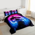 thumbnail image 3 of Homewish Football Gamer Full Size Comforter Sets 3-Piece for Boys,Sport Gaming Rugby Bedding Comforter Set,Abstract Gradient Blue Pink Lightweight Bedding Sets,Microfiber Bedroom Decor, 3 of 8