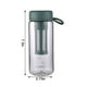 thumbnail image 2 of Botella para cafetera y tetera de 600 ml, portátil, con filtro de doble capa, a prueba de fugas, de plástico sin BPA, incluye asa para preparar café y té en cualquier lugar., 2 of 7