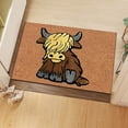 thumbnail image 3 of B Upland Cow Print Non Slip Polyester Bathroom Rug Cute Bedside Mat For Bedroom Decor 16X24 Inch Style B, 3 of 7