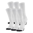 thumbnail image 1 of Calcetines Under Armour Performance Tech Crew, 6 pares, blancos, talla L, 1 of 7