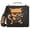 Angry Cat Playing Guitar, variant on 3 Ring Zipper Binder with Shoulder Strap Waterproof Trapper Keeper 2 Inch D-Ring 500 Sheets Capacity Cute Cat with Hexagram