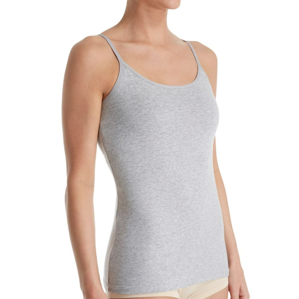Teri Women's Teri 1501 Cotton Camisole with Shelf Bra (Grey M