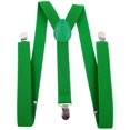thumbnail image 3 of Opvise Men Suspender Elastic Adjustable Y Back Metal Clip Slim Clothing Accessories High Tensile Solid Color Unisex Male Female Suspender for Daily Life Green, 3 of 8