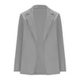 thumbnail image 5 of Womens Casual Long Sleeve Blazers Solid Color Knit Blazer Work Office Open Front Blazer Jackets 2025 Trendy Tops, 5 of 6