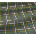 thumbnail image 4 of oneOone Cotton Jersey Gray Fabric Madras Check Craft Projects Decor Fabric Printed By The Yard 58 Inch Wide, 4 of 4