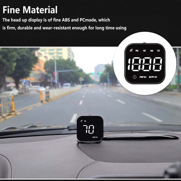 Affichage Tête Haute HUD Voiture – Projecteur Pare-brise Multifonction – Vitesse, Température, Tension, Alarme Fatigue – Compatible OBD 2004+