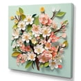 thumbnail image 2 of Designart "Coral Apple Blossom composition II" Floral Canvas Print, 2 of 5